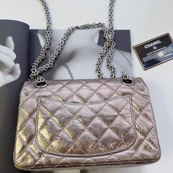 Chanel 224 Reissues Mini Double Flap Bag Metallic - Picture 11 of 11